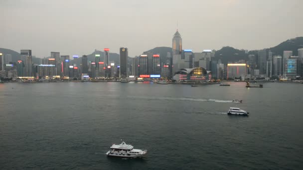 Victorias hamn, Hongkong — Stockvideo