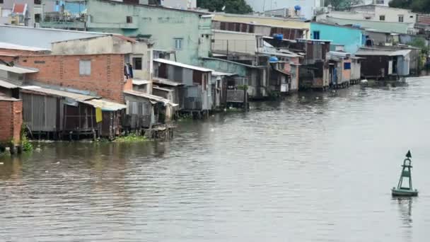 Domków w delcie Mekongu — Wideo stockowe