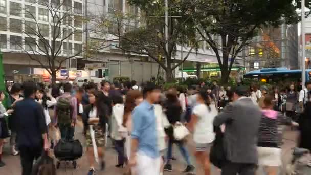 Stazione di Shibuya occupata — Video Stock