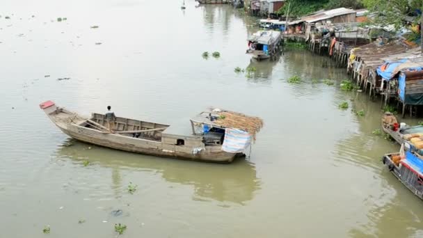 Hütten im Mekong-Delta — Stockvideo