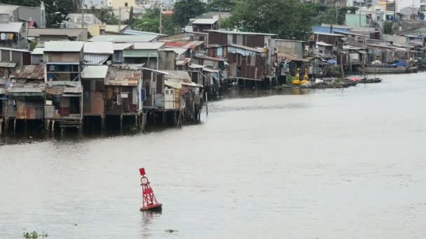 Hütten im Mekong-Delta — Stockvideo