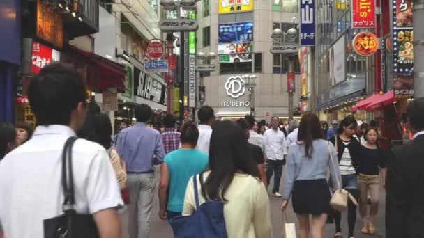 Rušné nákupní čtvrti Daytime Shibuya — Stock video