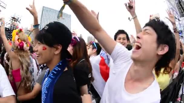 Crowds At Electronic Music Festival — Stock Video