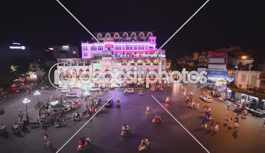 Yoğun trafik kavşak görünümünü