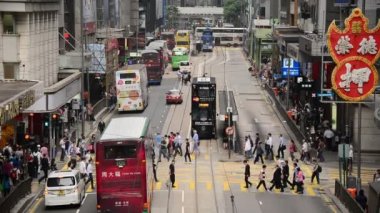 Meşgul Hong Kong karayolunda trafik