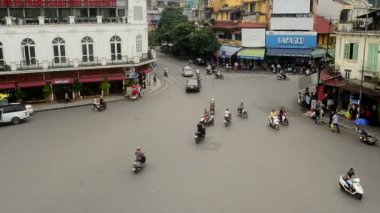 Yoğun trafik kavşak görünümünü
