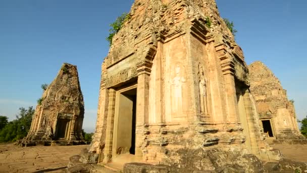 Habitaciones del antiguo templo en la parte superior del templo — Vídeos de Stock