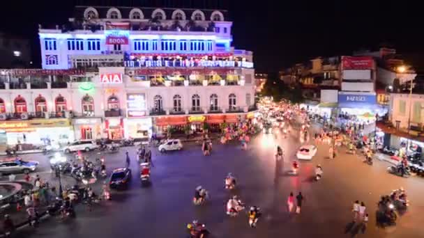 Vue de l'intersection du trafic occupé — Video