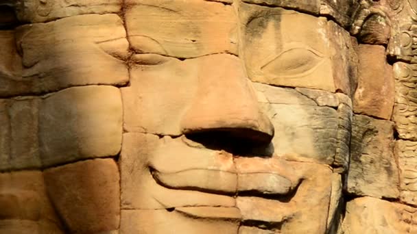Sten Carving av Buddha Gud — Stockvideo