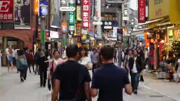 Rušné nákupní čtvrti Daytime Shibuya — Stock video