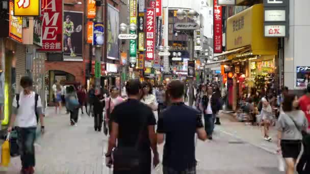 Busy Shibuya Shopping District Daytime — Stock Video