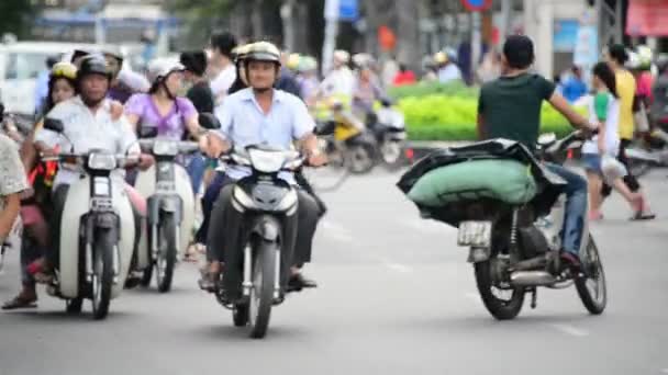 시내에서 교통 체증 — 비디오
