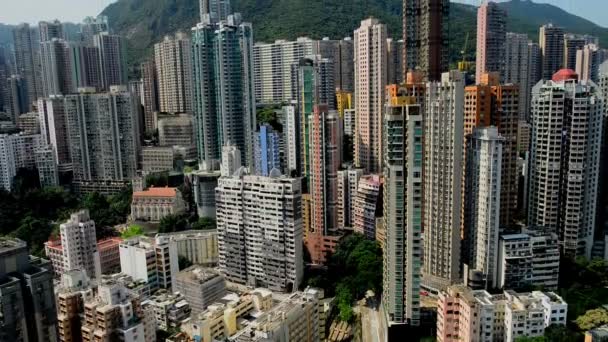 Hong Kong Skyline y Victoria Peak — Vídeos de Stock