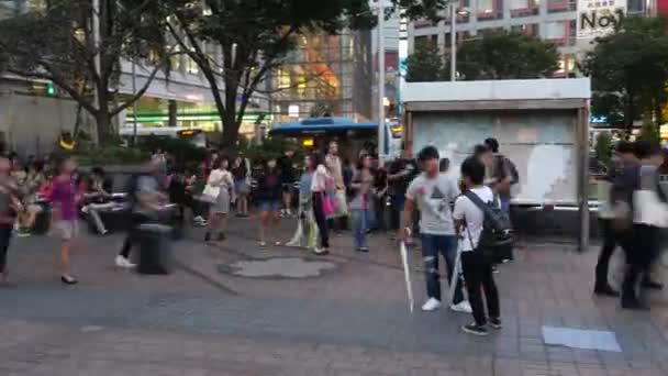 Stazione di Shibuya occupata — Video Stock