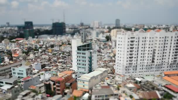 Blick auf Saigon, Vietnam von oben — Stockvideo