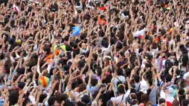 Multitud en el Festival de Música Electrónica — Vídeo de stock