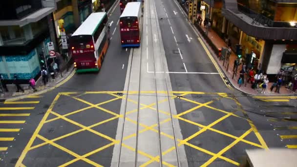 Tráfego no Distrito Central Hong Kong — Vídeo de Stock