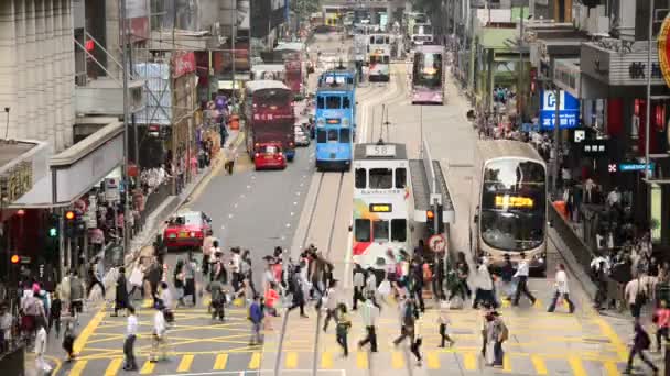 Meşgul Hong Kong karayolunda trafik — Stok video