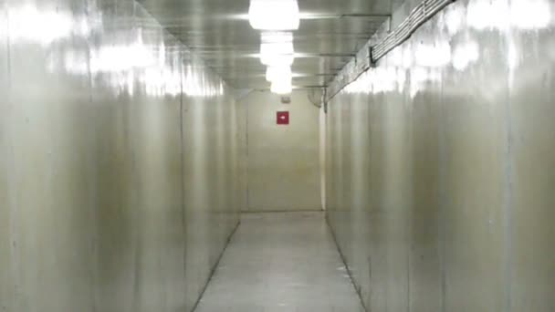 Pasillo del Centro de Mando Subterráneo — Vídeos de Stock