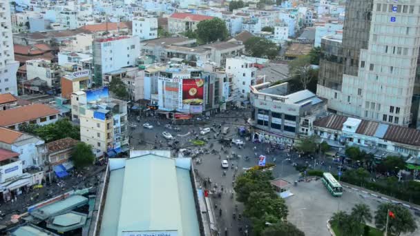 Kilátás nyílik a Saigon, Vietnam-felülről — Stock videók