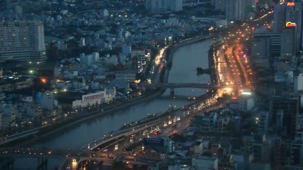 Pohled ze Saigonu ve Vietnamu — Stock video