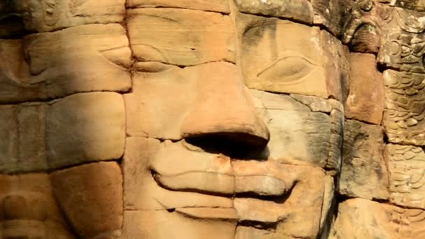 Escultura em pedra de Buda Deus — Vídeo de Stock