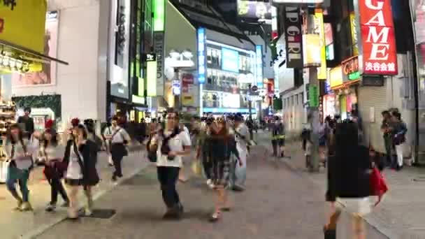 Upptagen Shibuya Shopping District — Stockvideo