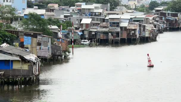 Shacks on the Mekong Delta — Stock Video