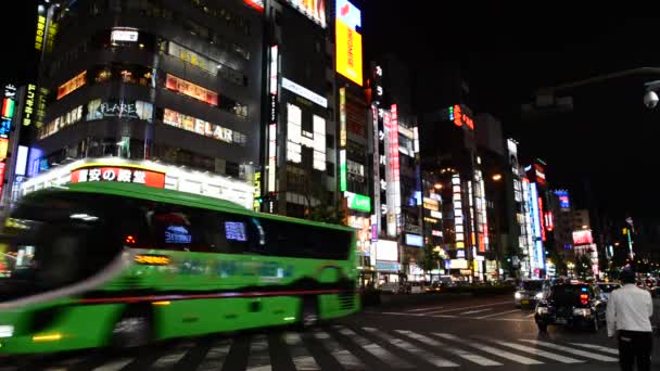 Zaneprázdněný Shinjuku zábava — Stock video