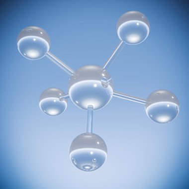 Molekül - 3d illüstrasyon soyut