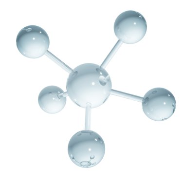 Molekül - 3d illüstrasyon soyut
