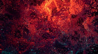 Soyut renkli küp parçacıklar arka plan - 3d çizim