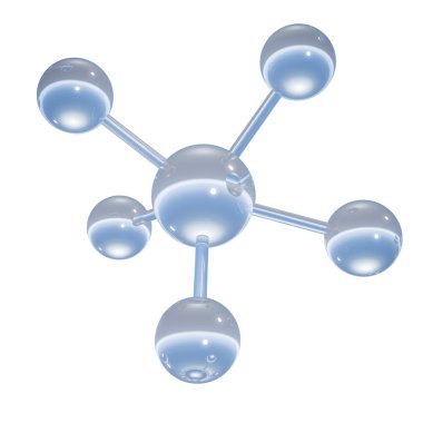 Molekül - 3d illüstrasyon soyut