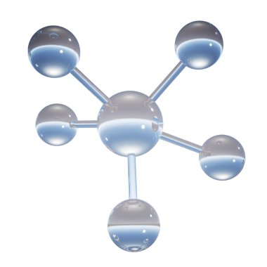 Molekül - 3d illüstrasyon soyut