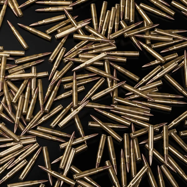 Bullet Shells Background- 3D illustration