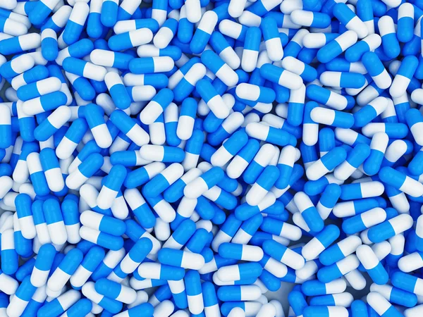 Blue Pills Background- 3D иллюстрация — стоковое фото
