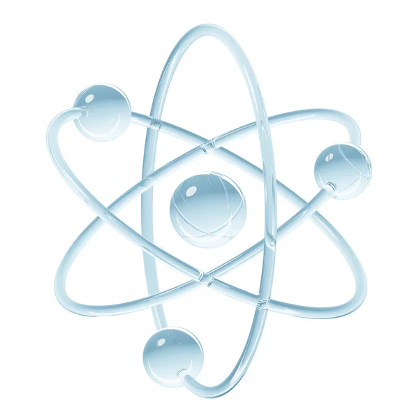 Atom - fizik 3d çizim yörünge modeli — Stok fotoğraf