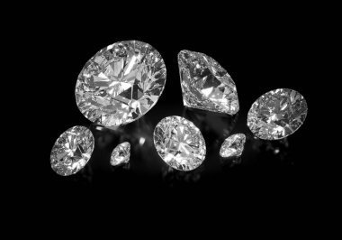 Elmas Arkaplan - Şatafatlı Güzel Parlak Elmas Siyah Arkaplan Kesimi - Kristal Arkaplan