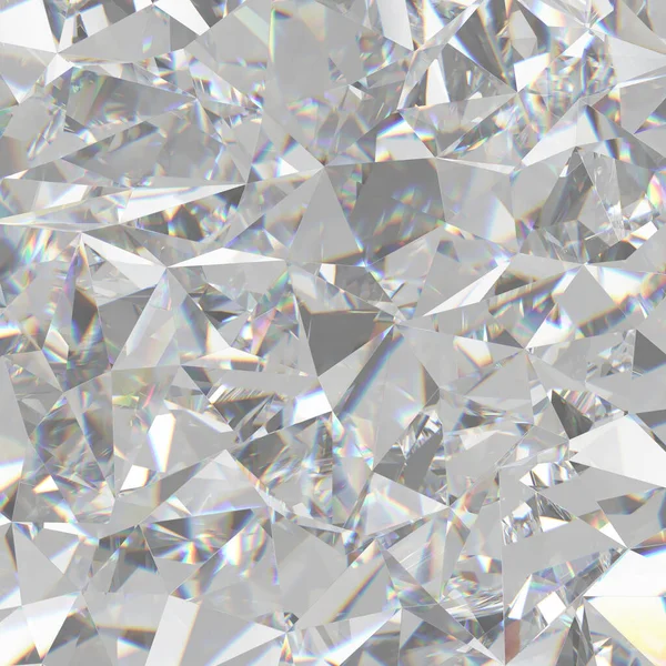 Изображенный в 3D Shiny Diamond в бриллиантовой огранке на белом фоне, хрустальном фоне — стоковое фото