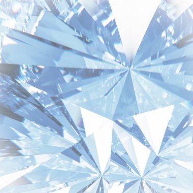 Beyaz Arkaplanda Parlak Kesim, Kristal Arkaplanda Güzel Üç Boyutlu Parlak Elmas