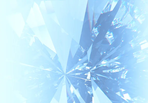 在黑色背景、水晶背景上华丽切割的美丽3D渲染Shiny钻石 — 图库照片