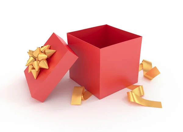 Велика різдвяна незагорнута подарункова коробка — стокове фото