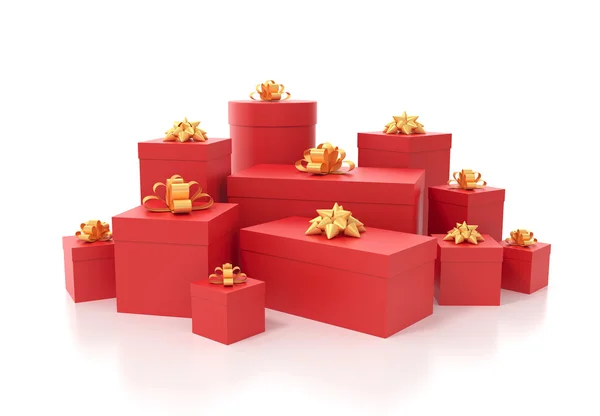 Große Weihnachtsgeschenkboxen Backg — Stockfoto