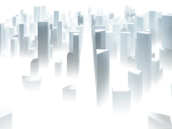 Stadt der abstrakten Wolkenkratzer — Stockfoto
