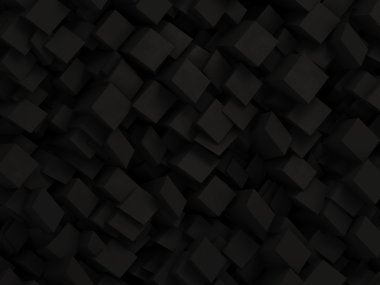 Siyah 3d geometrik arka plan