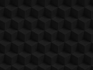 Siyah 3d geometrik küpleri arka plan