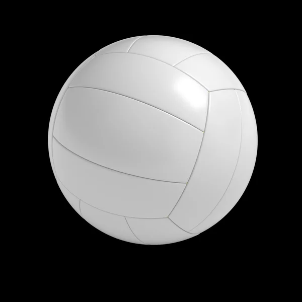 Bola de vôlei em branco no preto — Fotografia de Stock