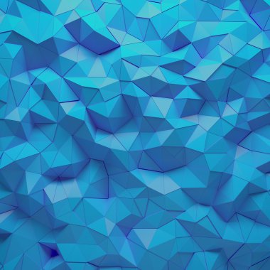 Mavi 3d geometrik çokgen Model arka plan