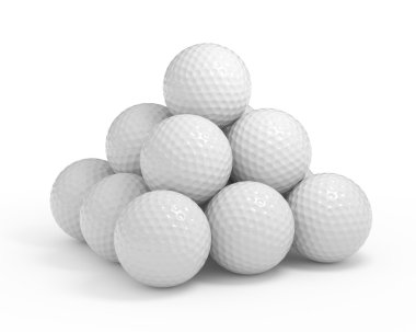 İzole golf topu piramit