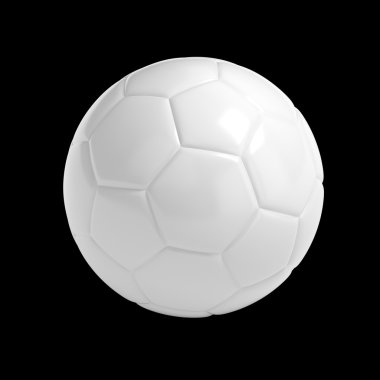siyah üzerine izole futbol topu